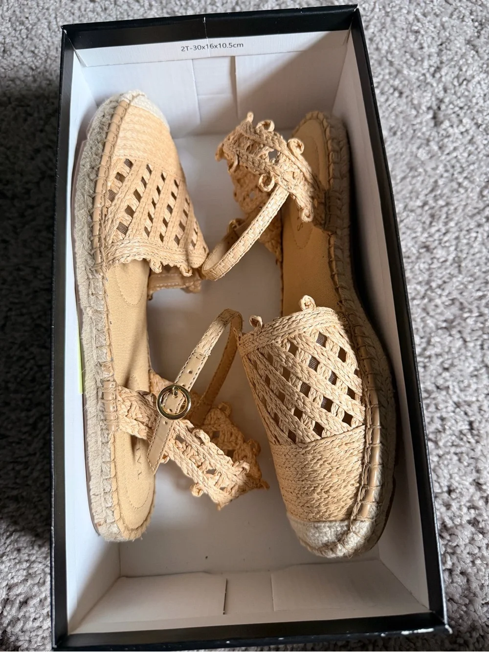 Talbots Crochet Woven Espadrille Sandals in Natural